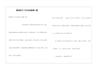 精选转正工作总结锦集十篇