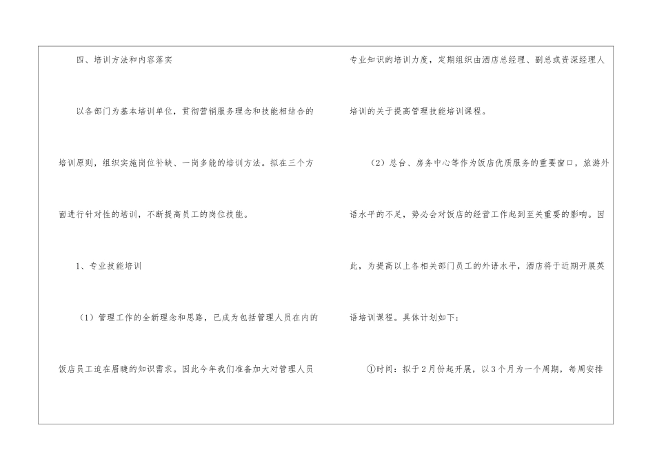 精选酒店工作计划模板集合7篇_第3页