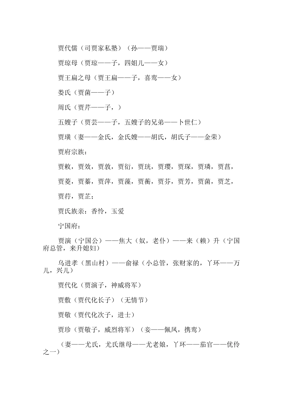 红楼梦人物关系图及人物关系_第3页