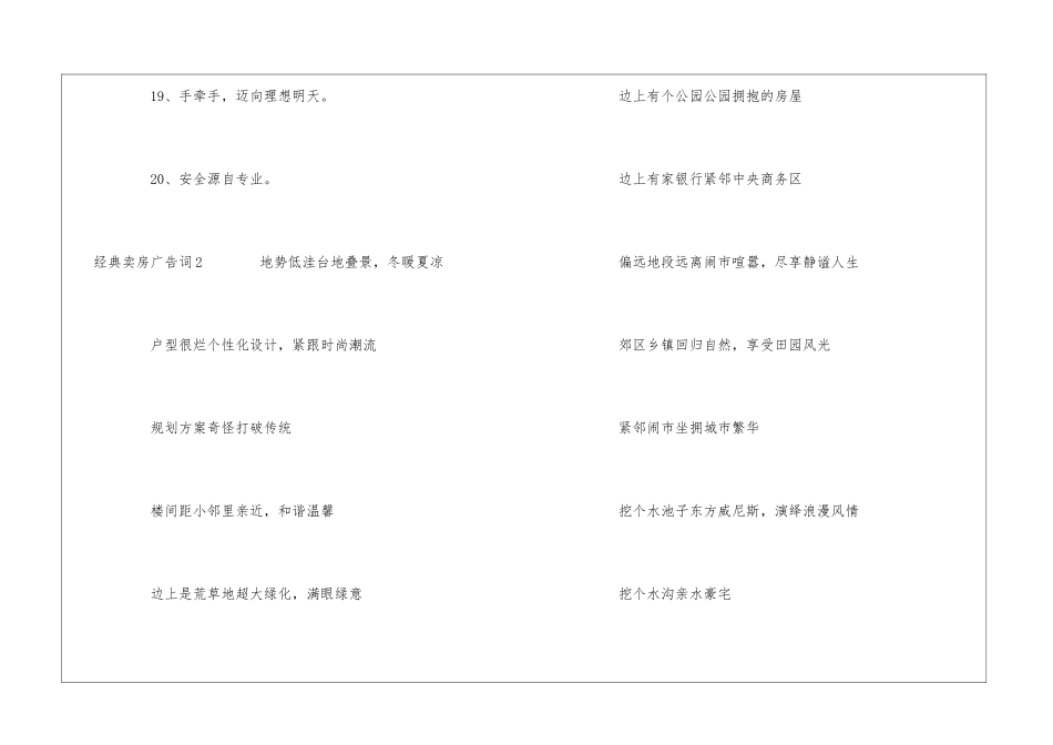 经典卖房广告词_第3页