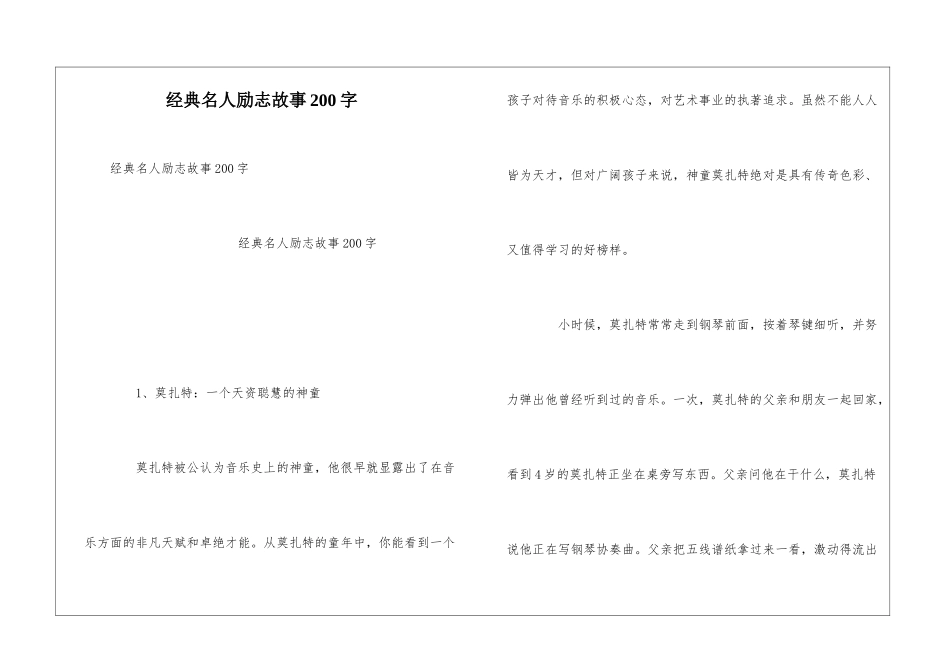 经典名人励志故事200字_第1页