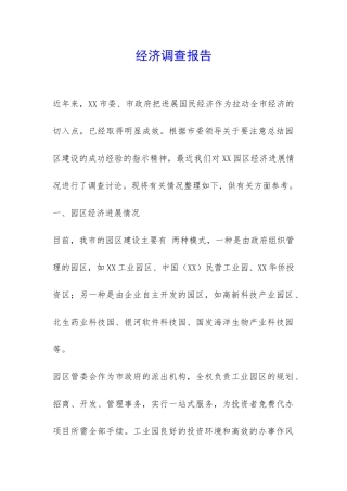 经济调查报告-
