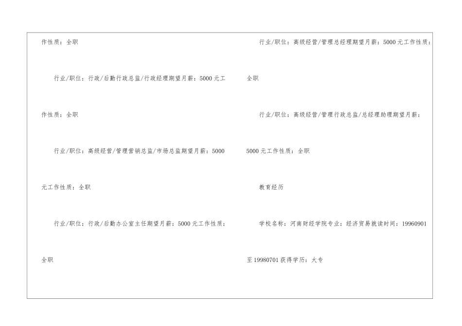经济贸易专业2024个人求职简历材料五篇_第2页