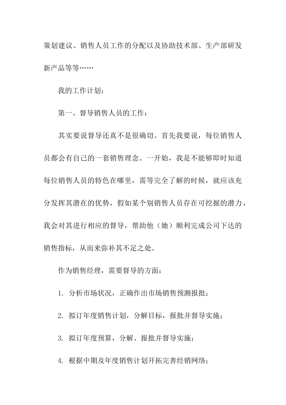 经理销售工作计划_第2页