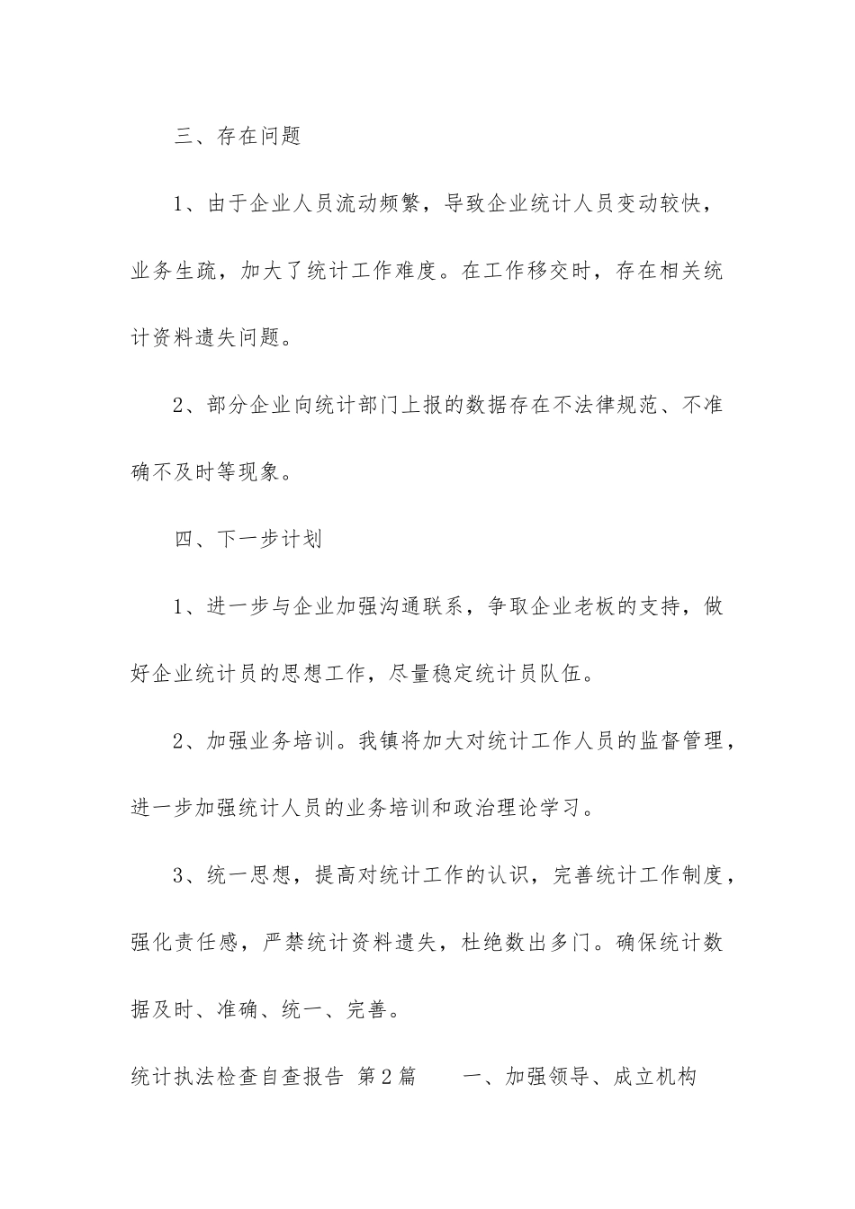 统计执法检查自查报告_第3页