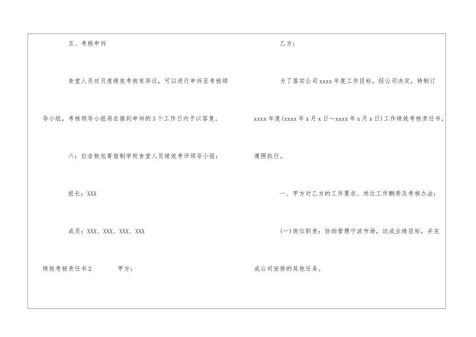 绩效考核责任书_第3页
