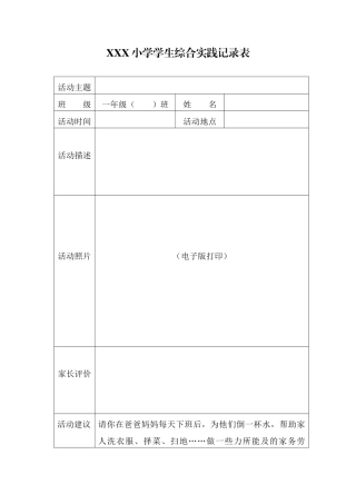 综合实践记录表