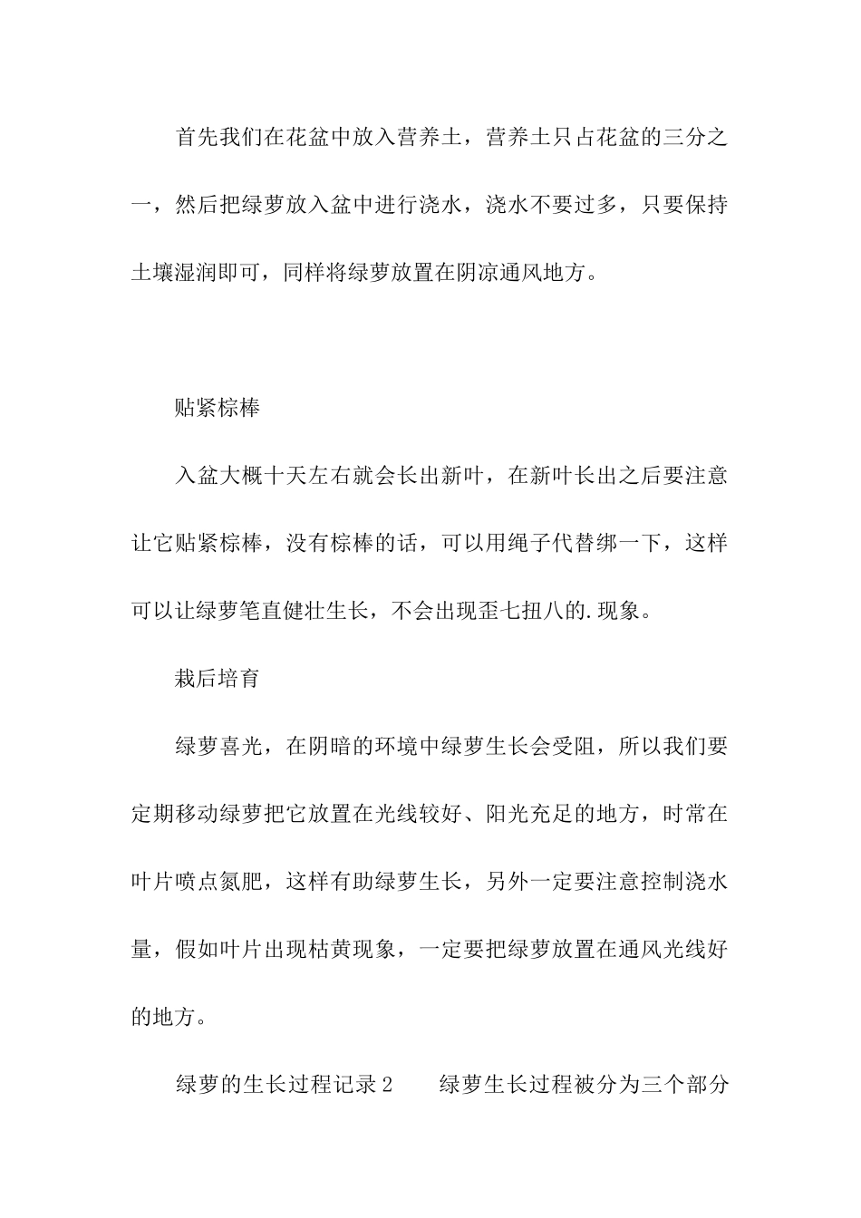绿萝的生长过程记录_第2页