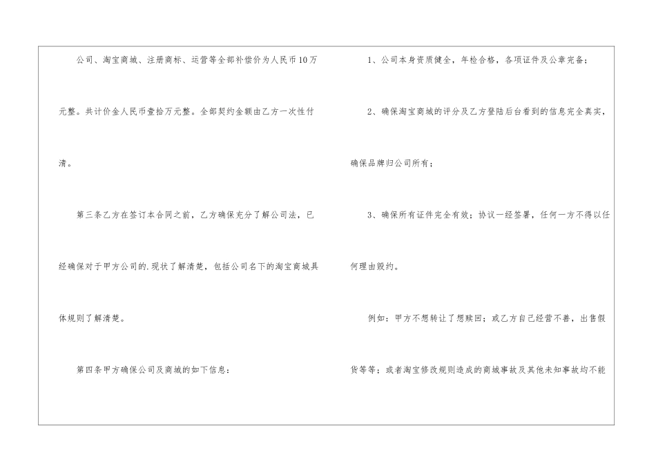 网店转让协议书_第2页