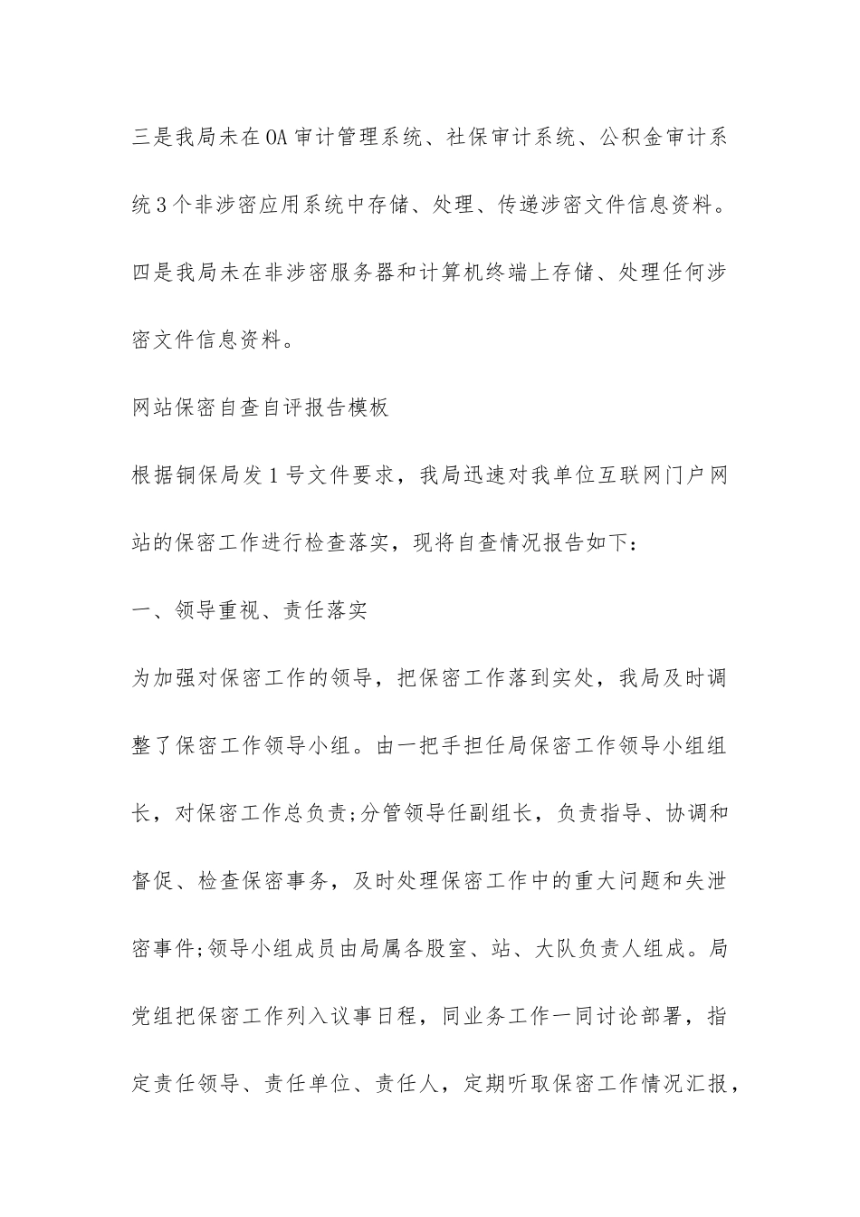 网站保密自查自评报告模板-_第3页