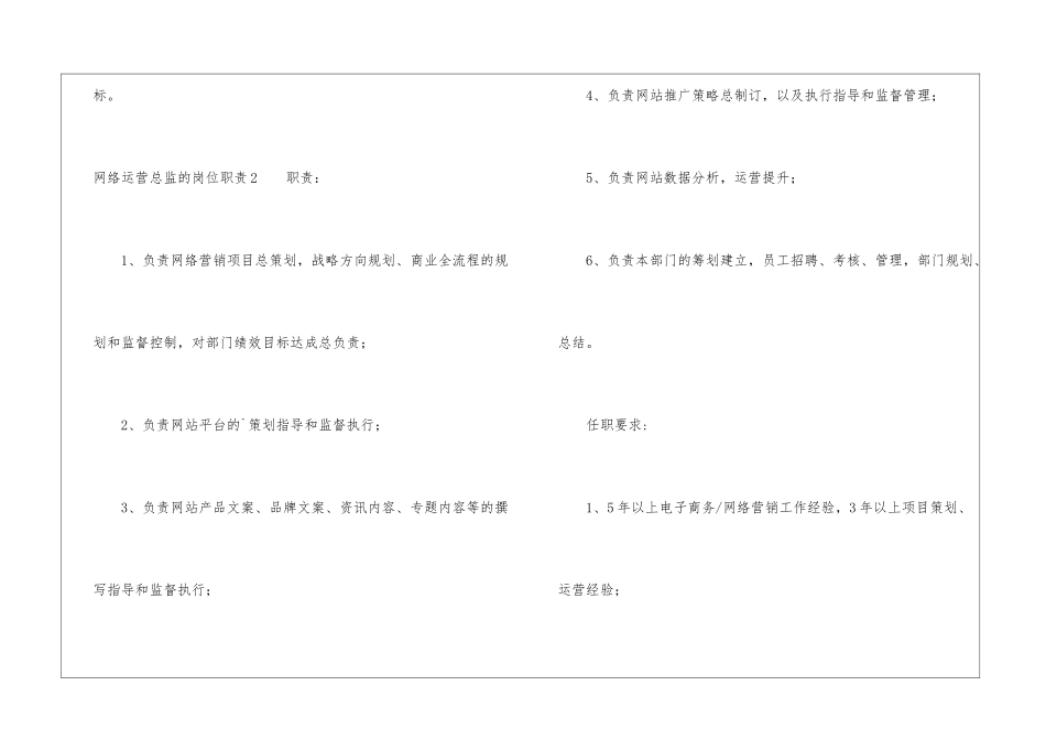 网络运营总监的岗位职责_第3页