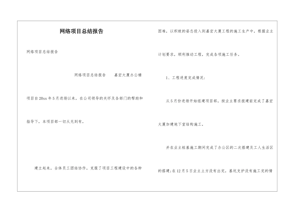 网络项目总结报告_第1页