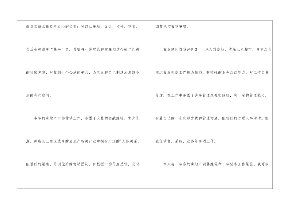 置业顾问自我评价_第3页