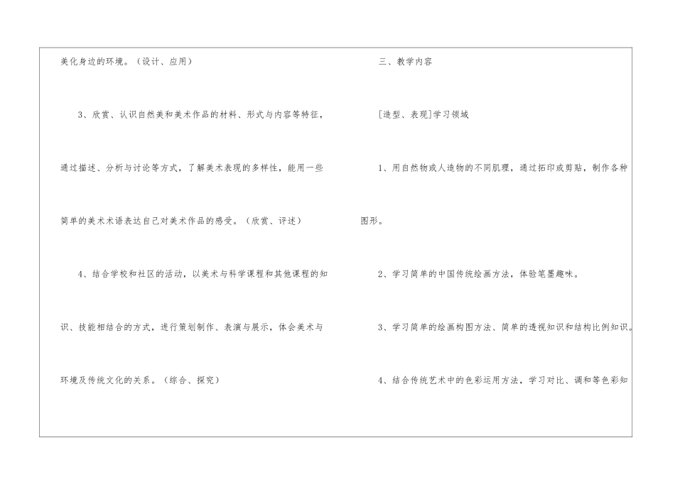 美术下学期教学计划_第3页