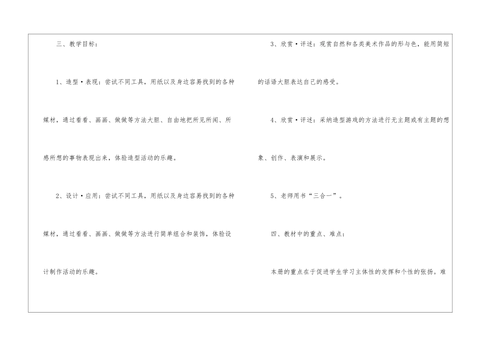 美术教学计划合集四篇_第3页