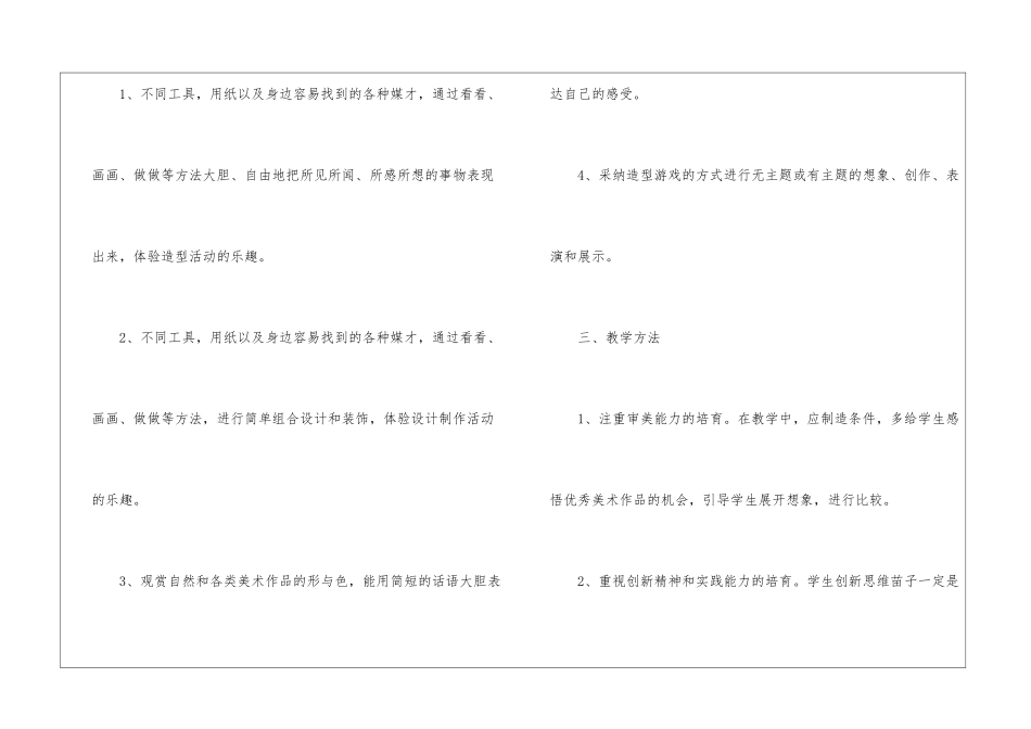 美术教学计划模板汇总4篇_第2页