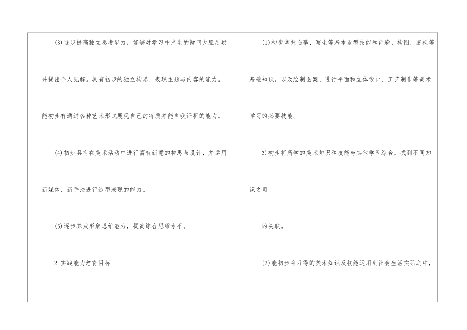 美术教学计划汇总四篇_第3页