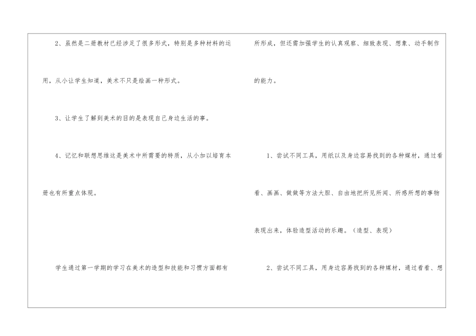 美术教学计划锦集七篇_第2页
