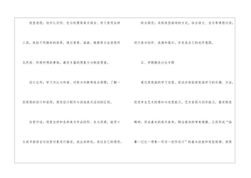 美术教学计划集合七篇_第3页