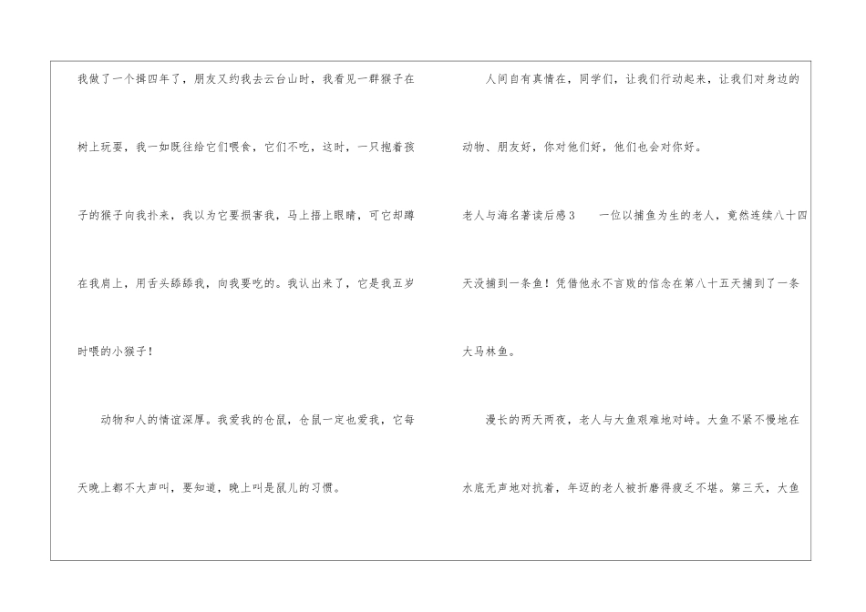 老人与海名著读后感_第3页