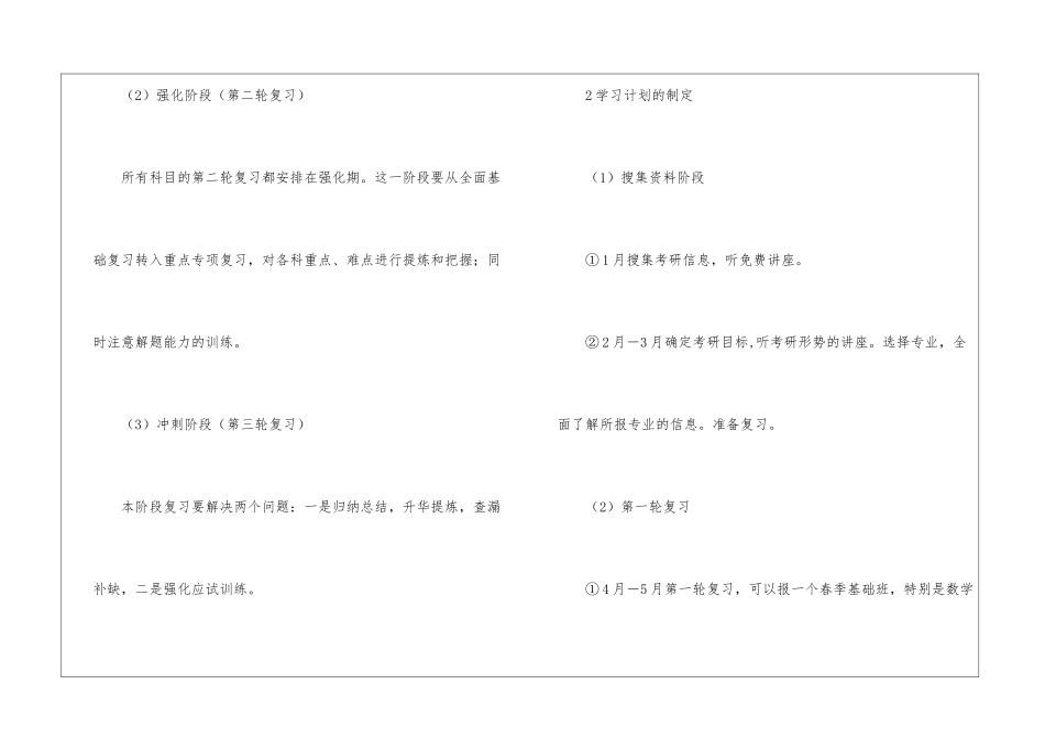 考研复习计划5篇_第2页