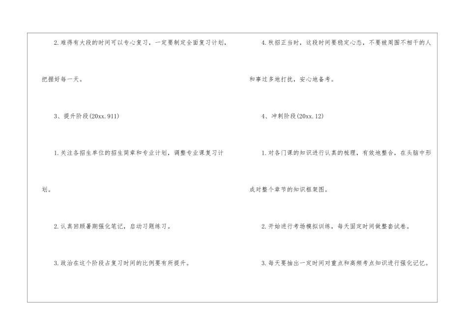 考研复习计划五篇_第2页