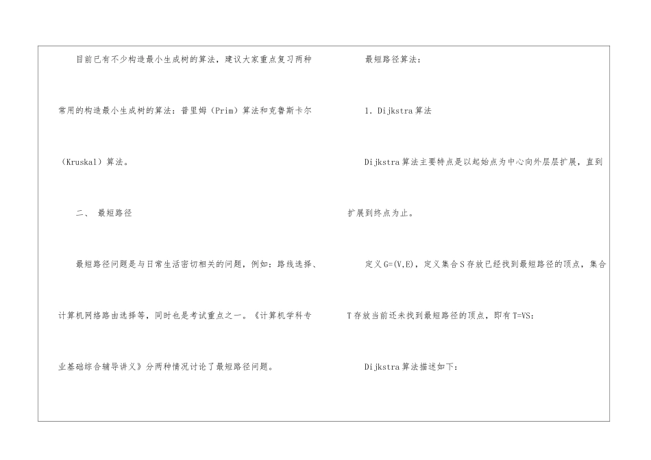 考研复习重点解析：图的应用_第2页