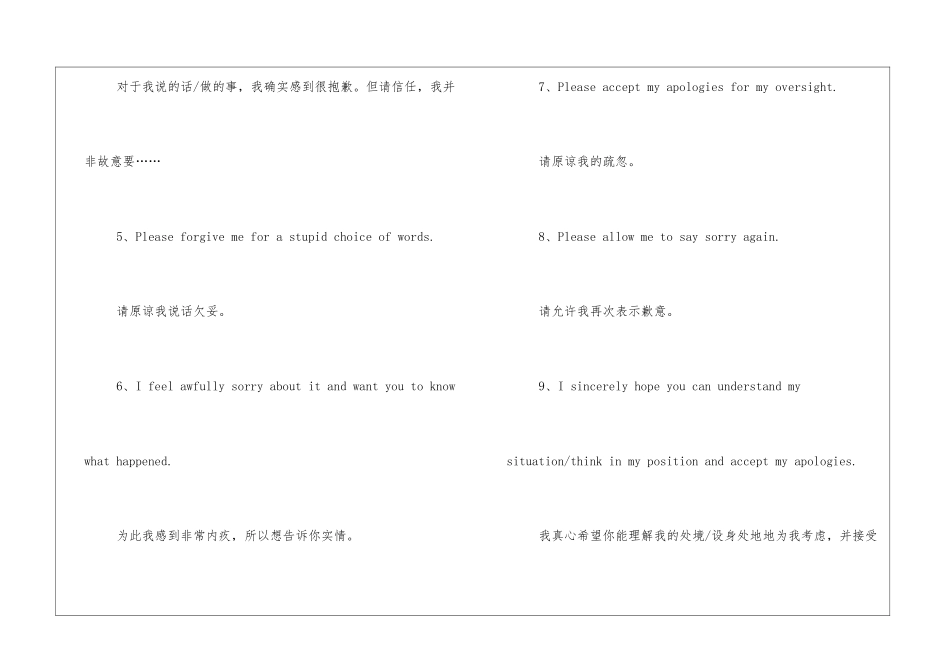 考研英语小作文道歉信之万能模板_第2页