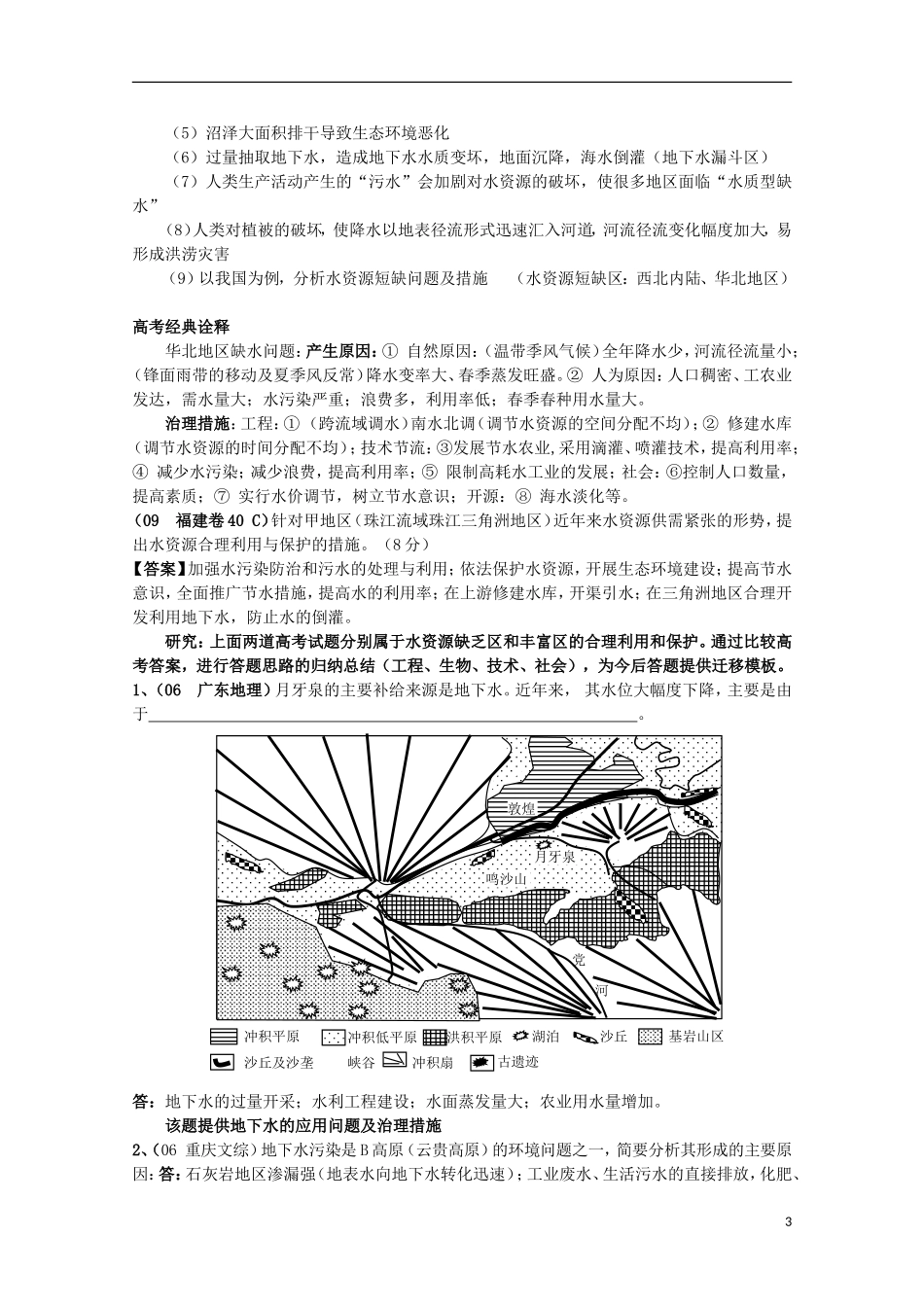 2013高考地理 极速提分必备3 自然资源和灾害_第3页