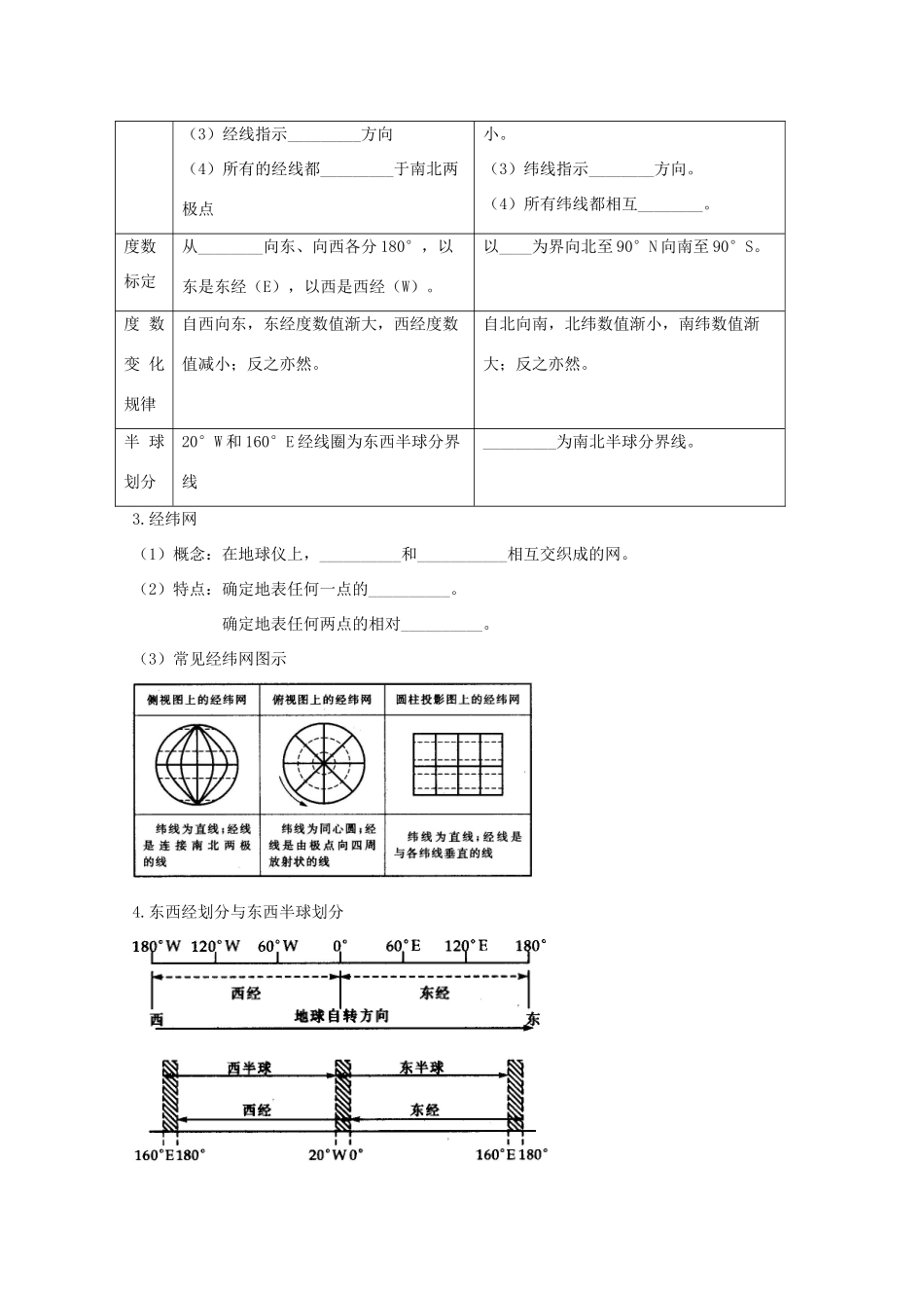 2013高二地理增效减负学案 地球与地图1_第2页