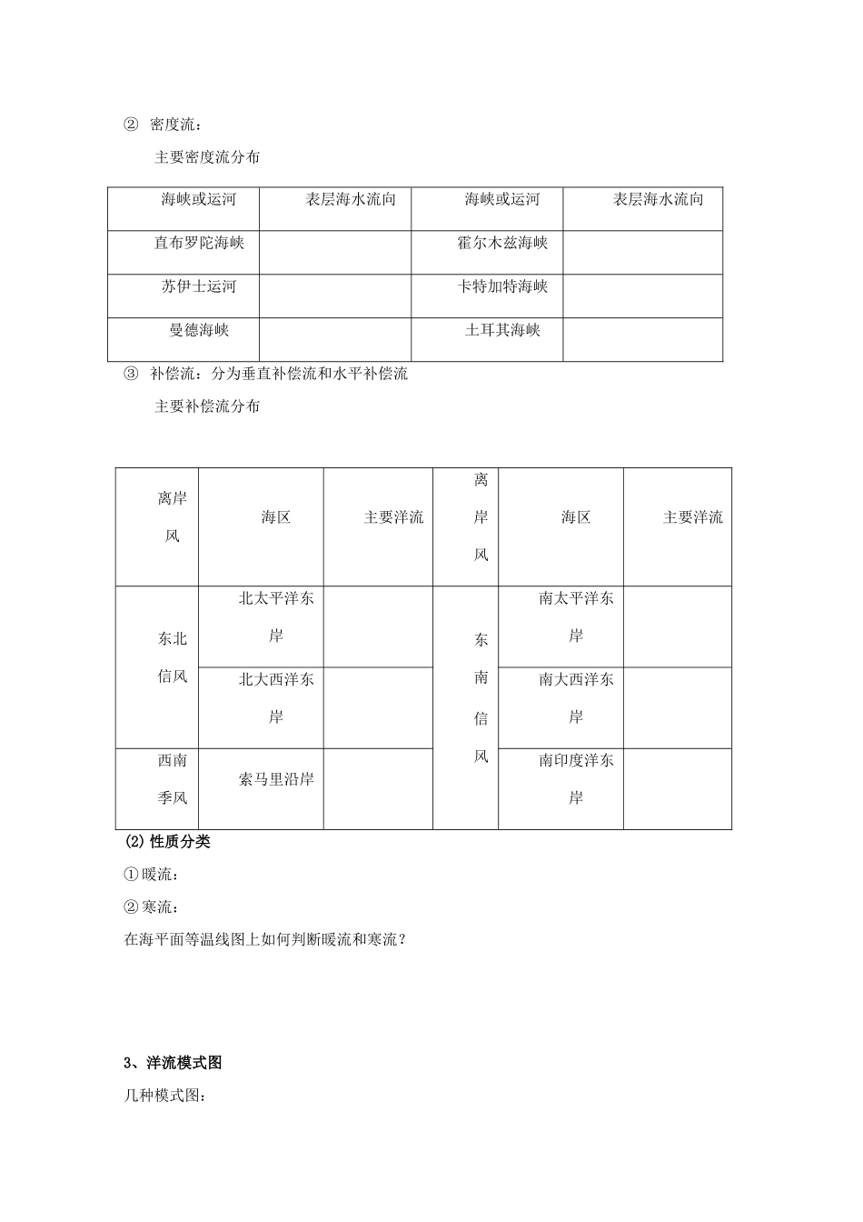 2013高二地理增效减负学案 海水的运动_第3页