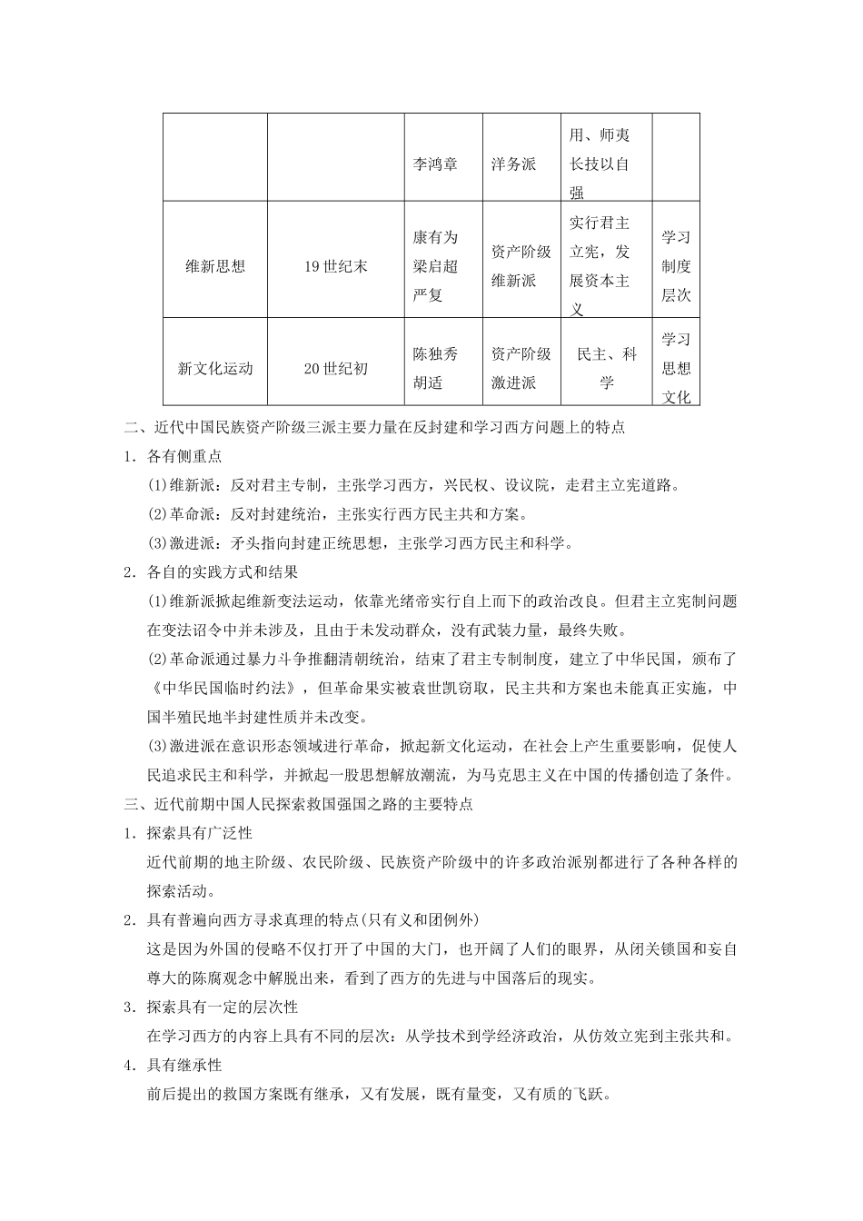 2013高考历史大一轮复习 第十四单元单元总结学案 新人教版必修3_第2页