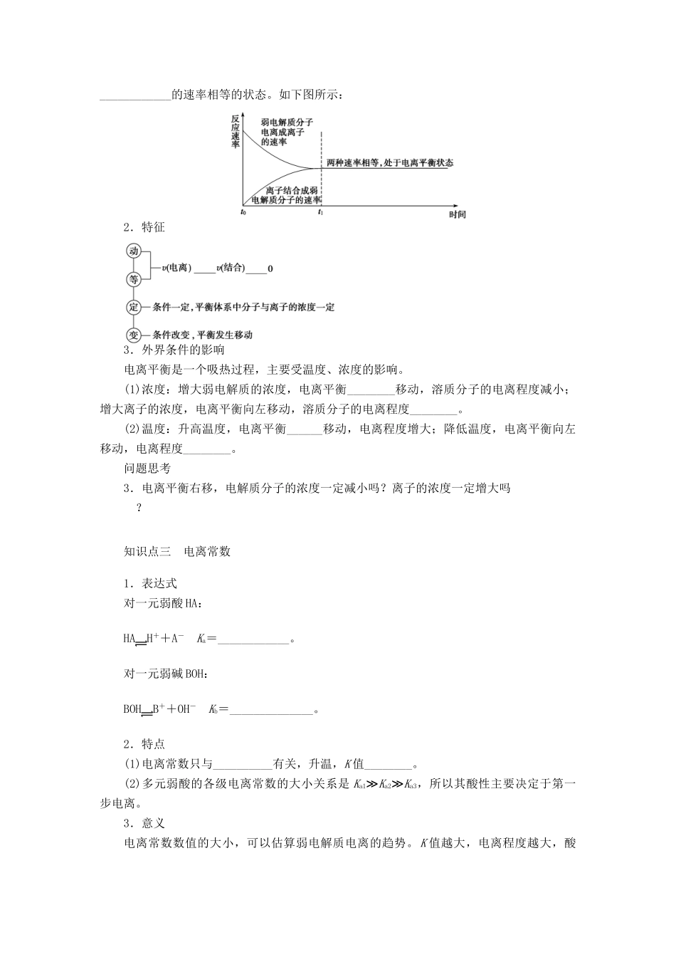 2013高考化学一轮复习展示课时 第八章 学案45 弱电解质的电离平衡导学案_第2页