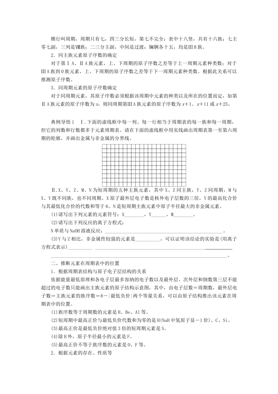 2013高考化学一轮复习展示课时 第五章 学案26 元素周期表导学案_第3页