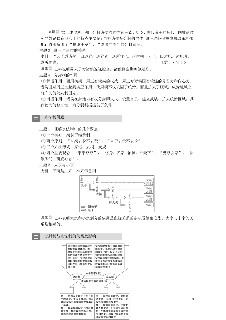 2013高考历史一轮复习研析教案 第1单元 第1讲 《夏、商、西周的政治制度与秦朝中央集权制度的确立》岳麓版必修1_第3页