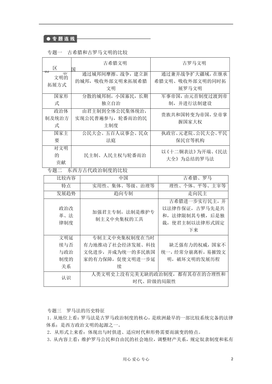 2013高考历史一轮复习研析教案 第2单元 单元总结 岳麓版必修1_第2页