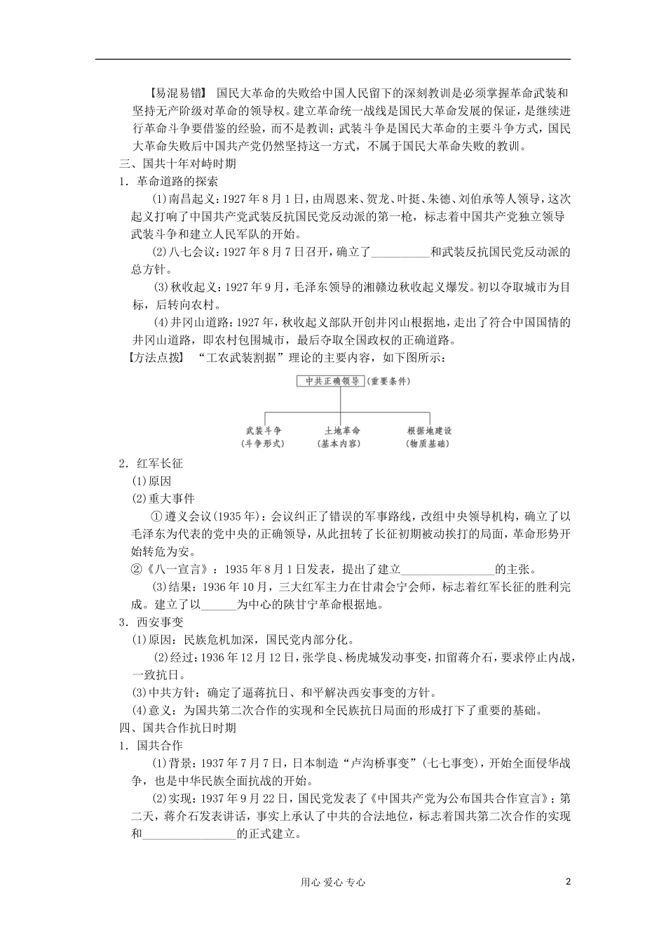 2013高考历史一轮复习研析教案 第5单元 第10讲 《新民主主义革命与中国共产党》岳麓版必修1_第2页