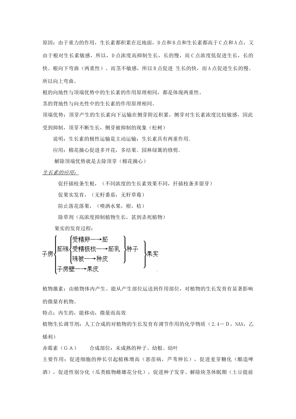 2013高考生物 考前回扣 植物的激素调节（含解析）新人教版_第3页