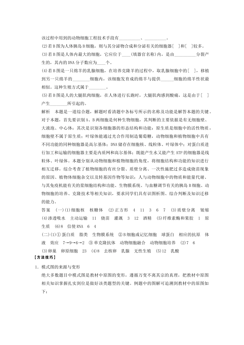 2013高考生物一轮复习 第二单元 考能专项突破教案_第2页