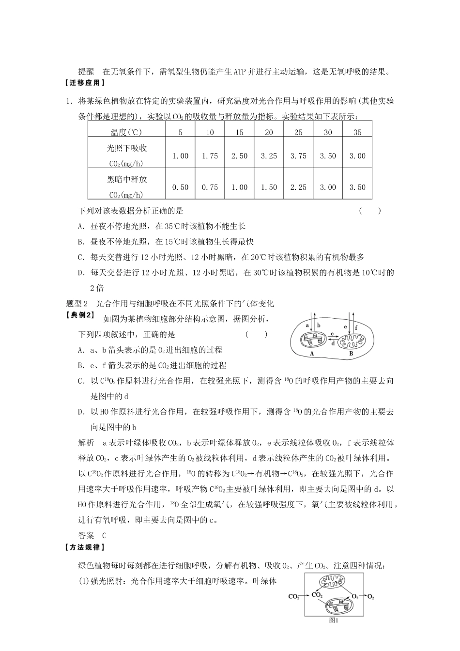 2013高考生物一轮复习 第三单元 考能专项突破教案_第3页