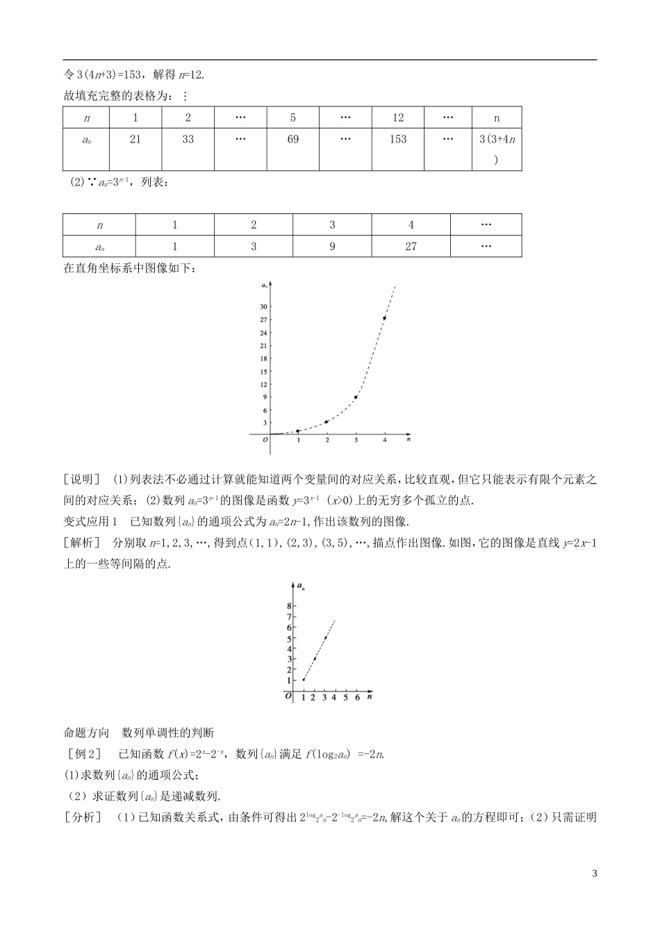 2013高中数学 1-1 第2课时数列的函数特性同步导学案 北师大版必修5_第3页