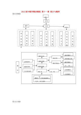 2013高考数学一轮复习精讲精练 第11章 统计与概率学案 新人教A版