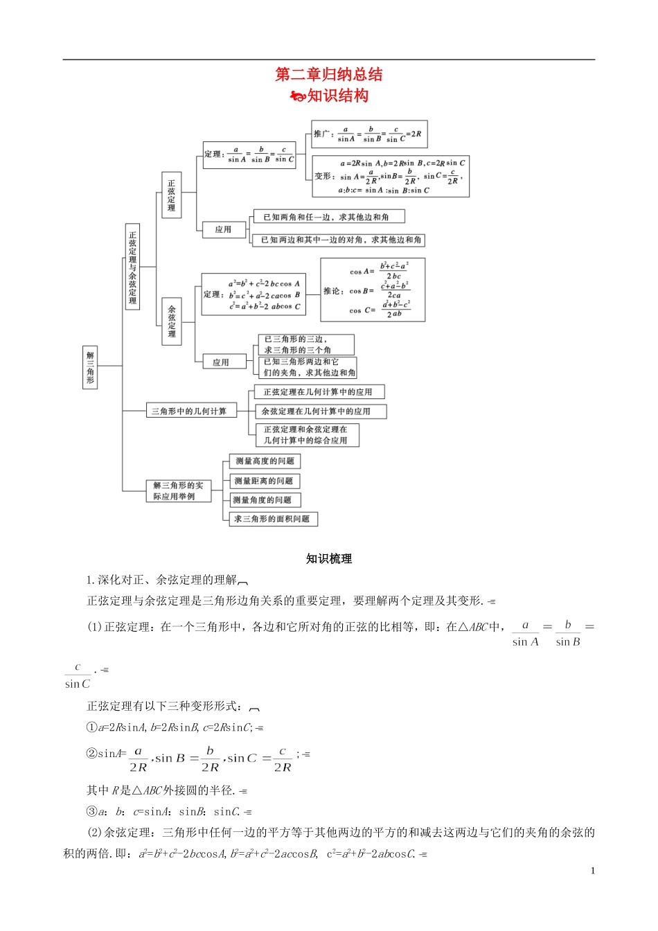 2013高中数学 第2章归纳总结同步导学案 北师大版必修5_第1页
