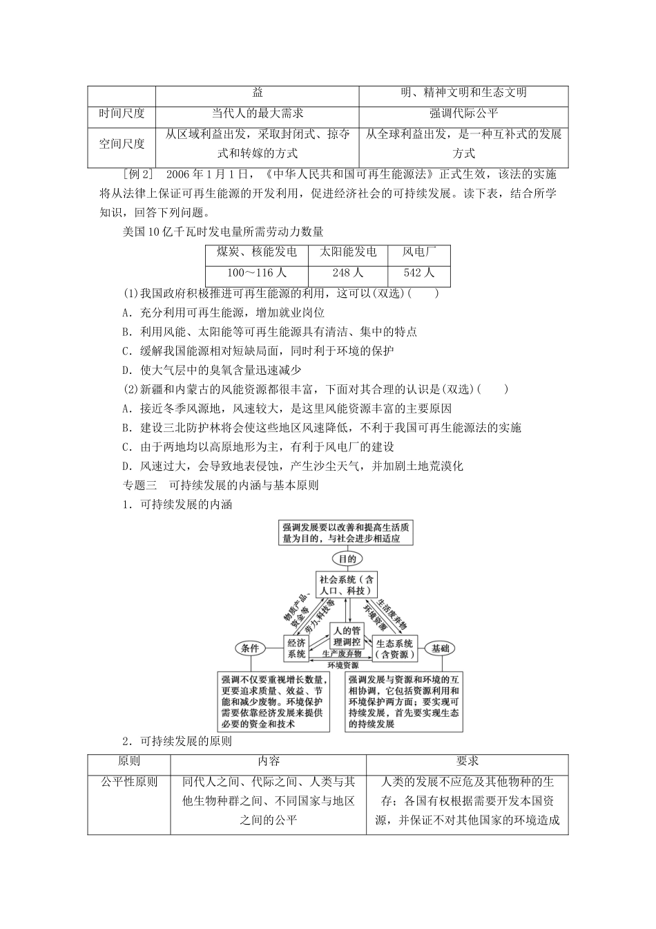 2014-2015高中地理 第六章人类与地理环境的协调发展章末整合学案 新人教版必修2_第3页