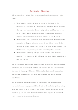 2014-2015学年高中英语 Unit 1 A land of diversity California-education素材 新人教版选修8