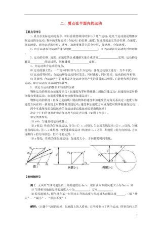 2013高中物理 5.2《质点在平面内的运动》同步导学案 新人教版必修2