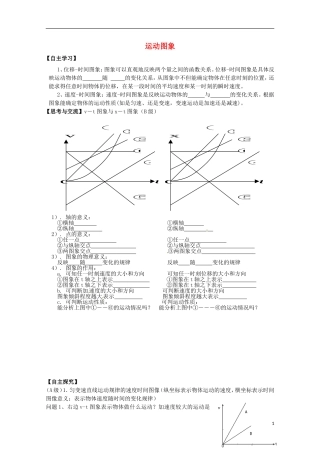 2013高考物理 基础知识巩固资料《运动图象》导学案 新人教版必修1