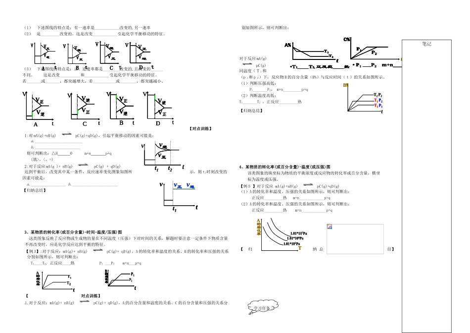 2014年高中化学 化学平衡图像导学纲要 新人教版必修2_第2页