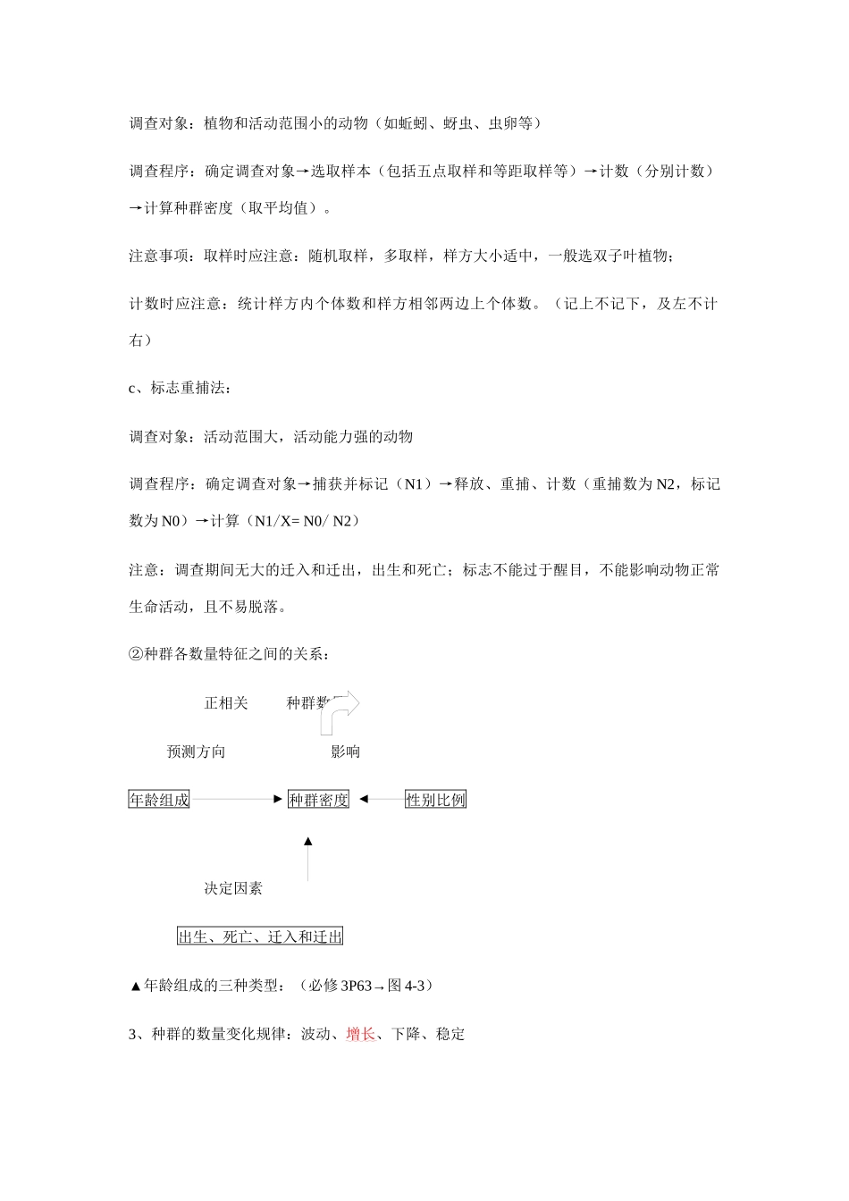 2014届高考生物 种群、群落和生态系统以及生态化境保护基础知识归纳_第2页