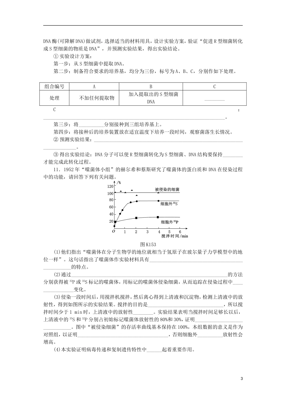 2014届高三生物一轮复习 第15讲 核酸是遗传物质的证据（含解析）浙科版_第3页